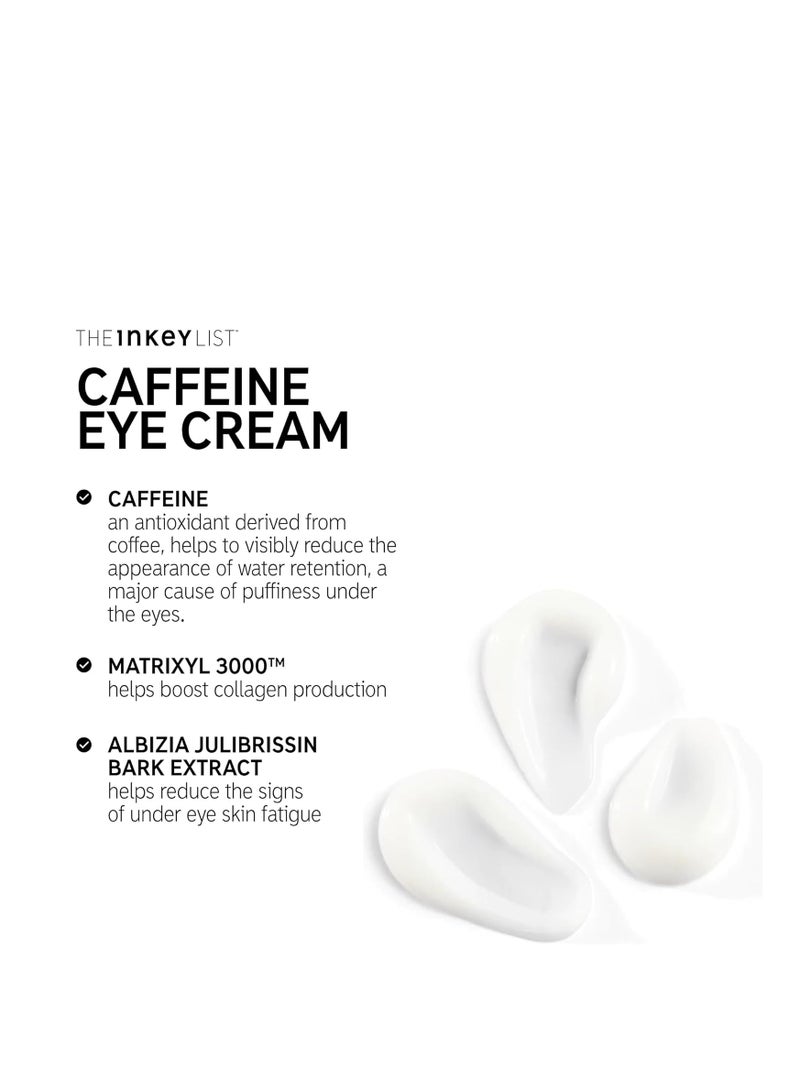 List Caffeine Eye Cream Helps Dark Circles and Tired Eyes 15ml