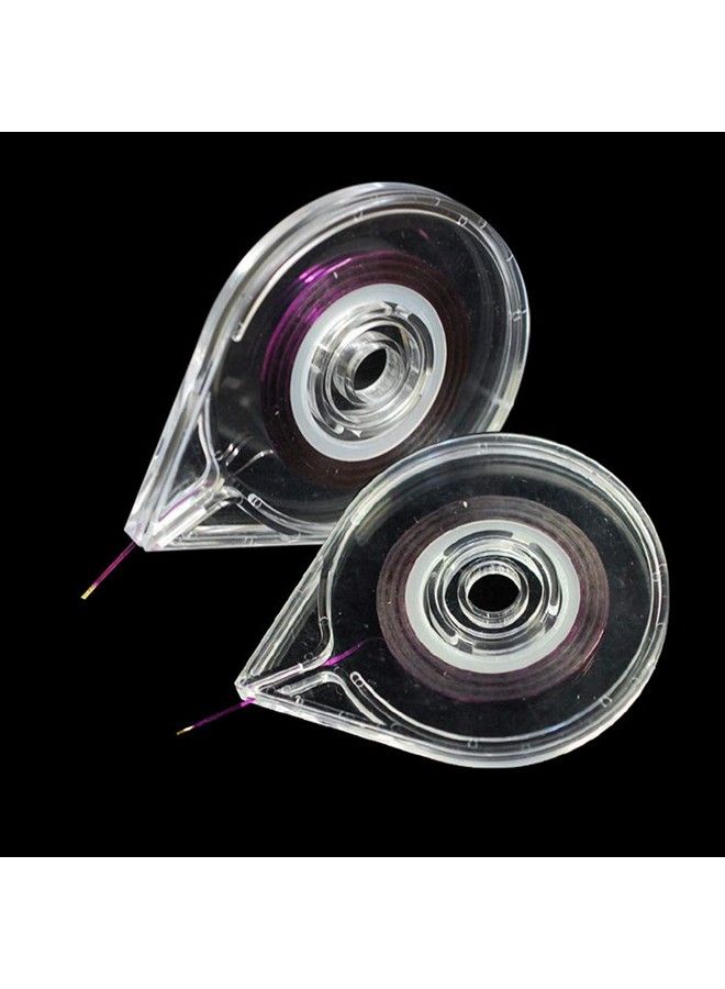 12Pcs Empty Nail Art Striping Tape Line Case Tools Sticker Box Holder Nail Art Tape Roller Dispenser For Easy Use Diy Sticker Nail Design Manicure Tool Clear