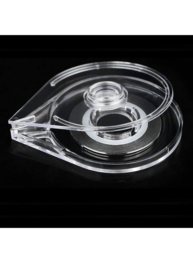 12Pcs Empty Nail Art Striping Tape Line Case Tools Sticker Box Holder Nail Art Tape Roller Dispenser For Easy Use Diy Sticker Nail Design Manicure Tool Clear