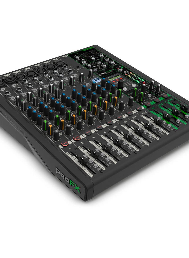 Mackie ProFX12v3+ 12-Channel Analog Mixer with Enhanced FX, USB Recording Modes, and Bluetooth