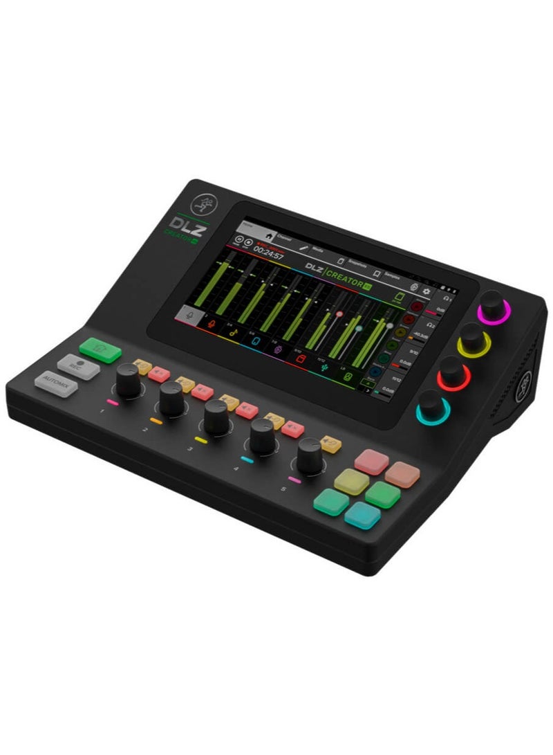 Mackie DLZ Creator XS Compact Adaptive Digital Mixer for Podcasting and Streaming, Featuring Mix Agent™ Technology