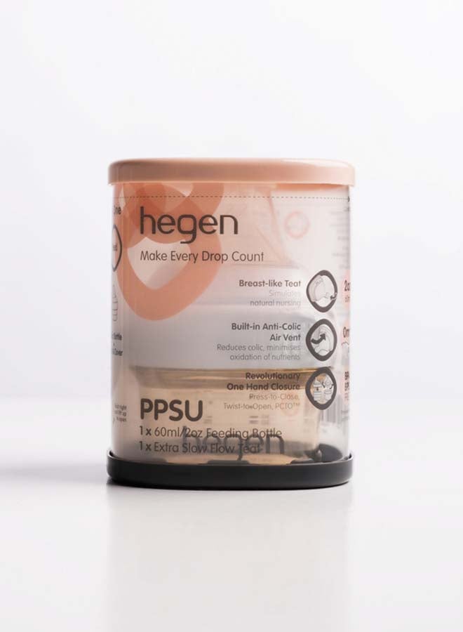 Feeding Bottle PPSU with Extra Slow Flow Teat, 0 Months - 60 ml