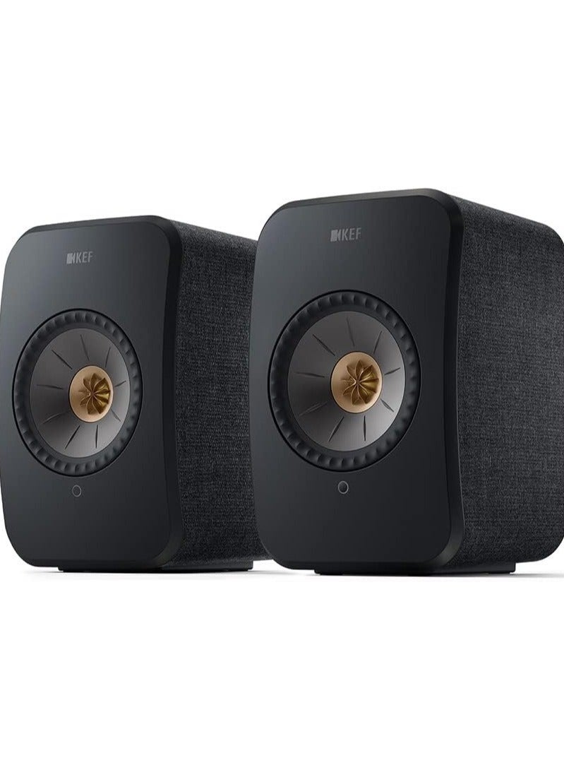 KEF LSX II Wireless HiFi Speakers, Carbon Black