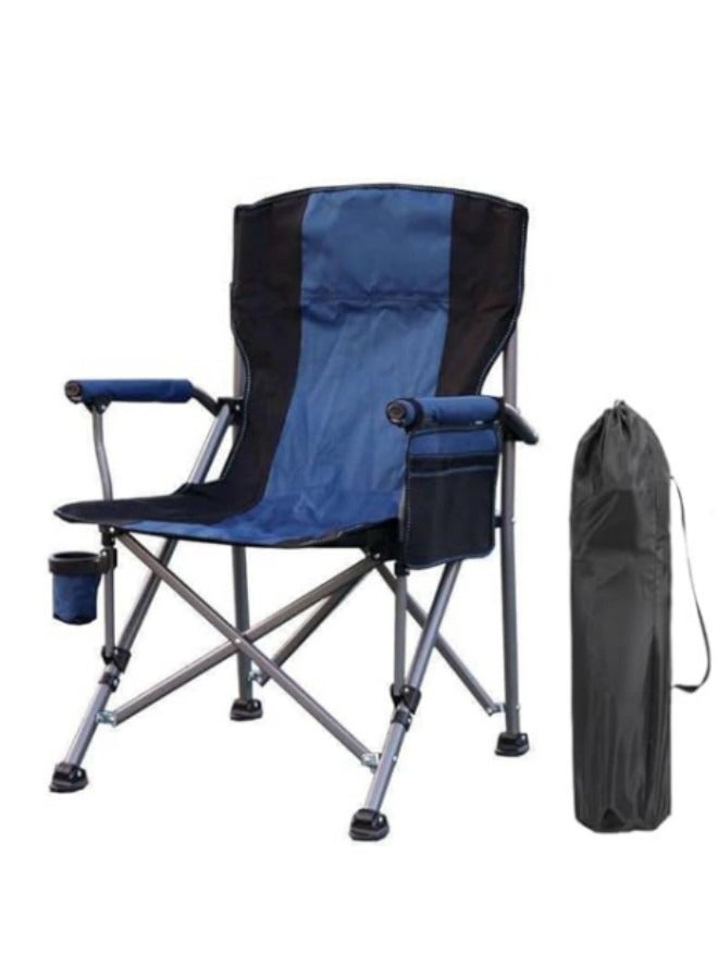 Portable Folding Camping Chair with Carrying Bag Ultralight Foldable Camping Beach Chairs Folding Lawn Chairs Blue