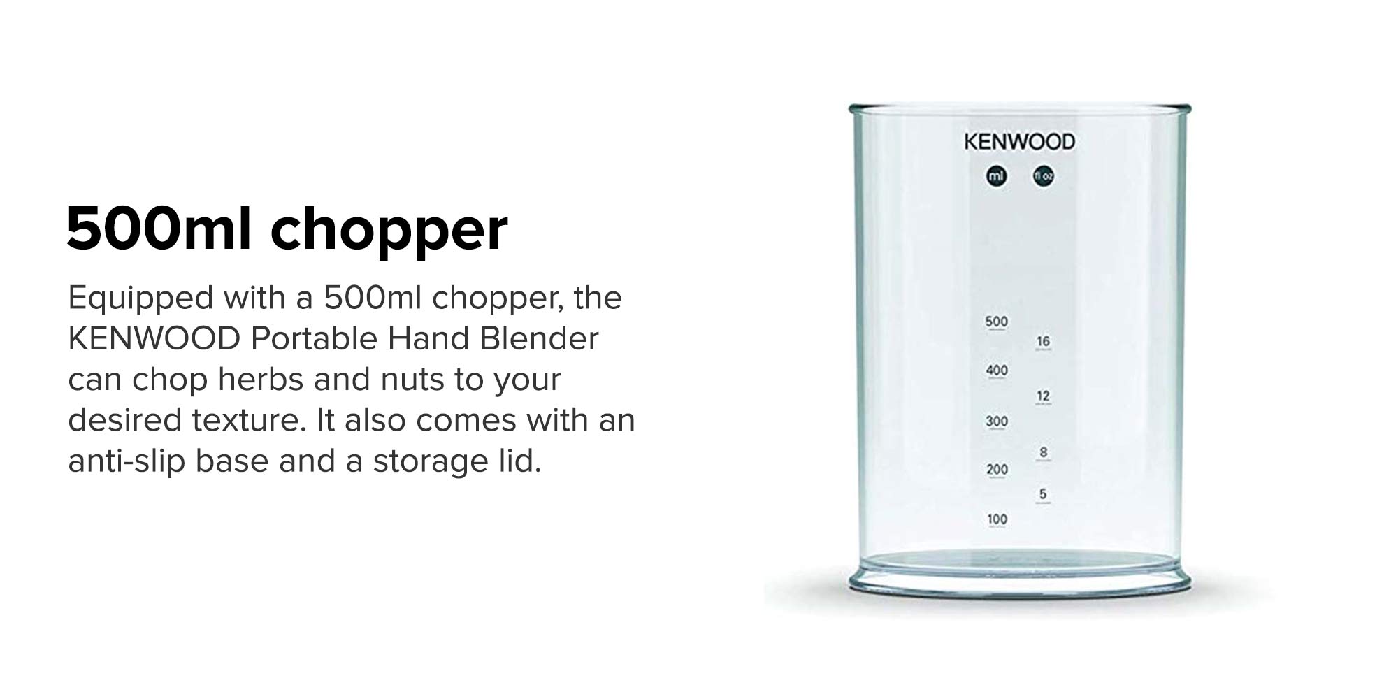 Portable Hand Blender HDP109WG Silver/Clear/White