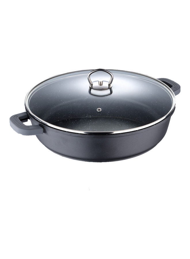 Classic Novum Non-Stick Induction Bottom Shallow Pot With Lid Black 28cm