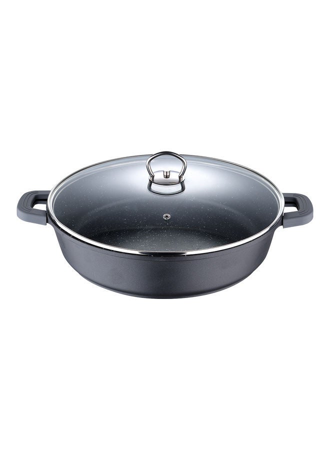 Classic Novum Non-Stick Induction Bottom Shallow Pot With Lid Black 28cm