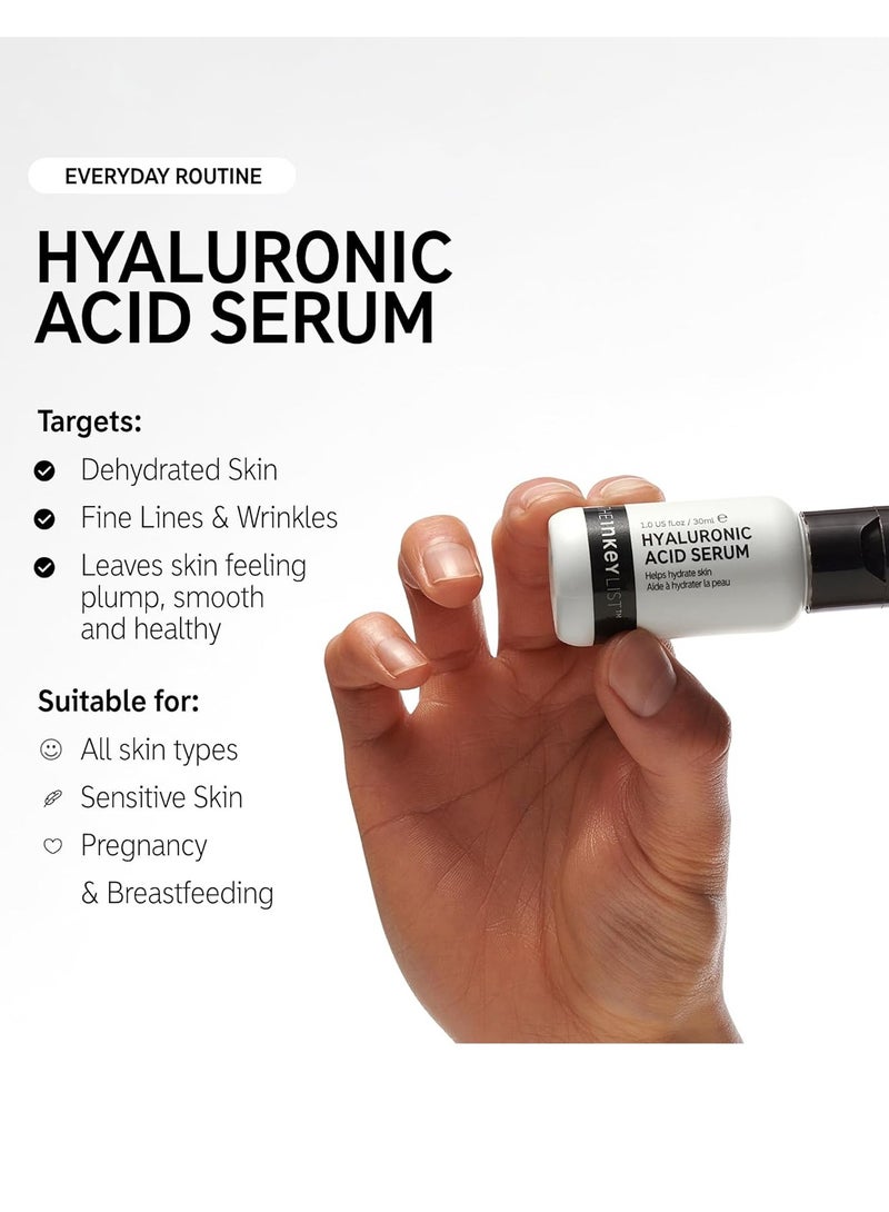 LIST 2% Hyaluronic Acid Hydrating Serum to Plump and Smooth Skin for All Skin Types,30ml