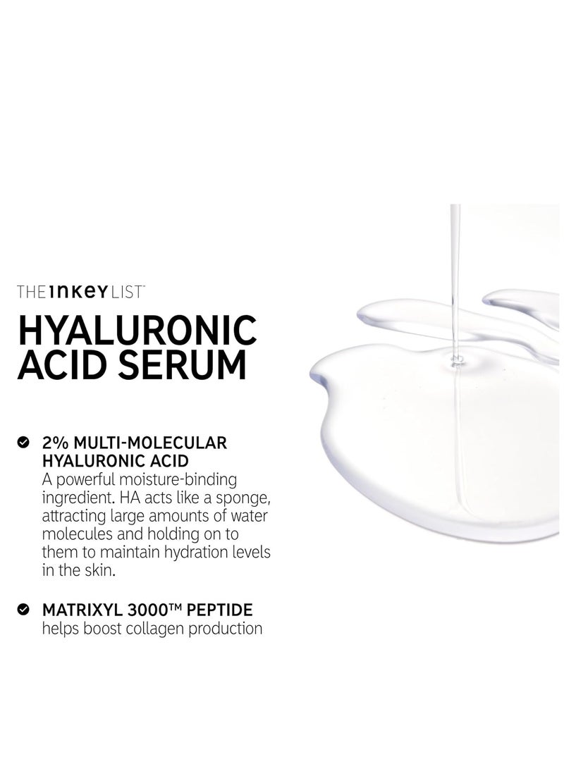 LIST 2% Hyaluronic Acid Hydrating Serum to Plump and Smooth Skin for All Skin Types,30ml