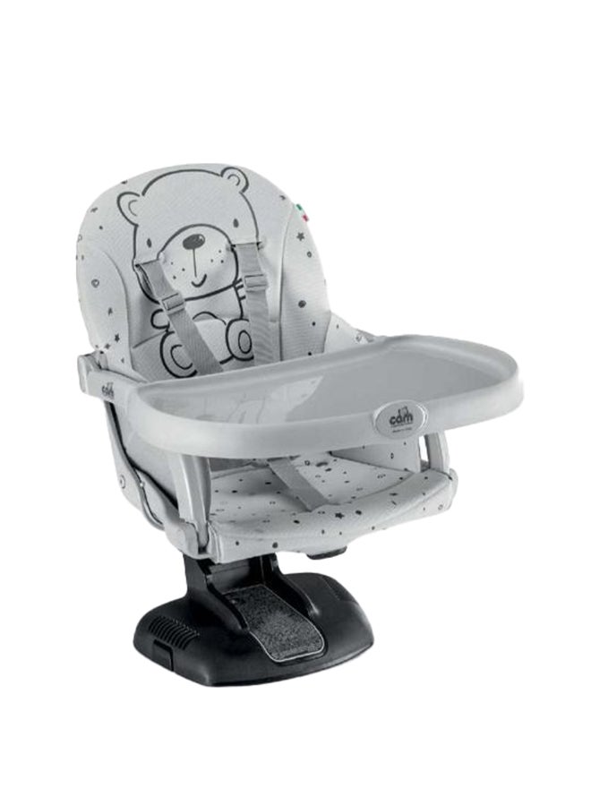 Smarty Booster Baby Feeding Chair With Eating Tray, Teddy Grey