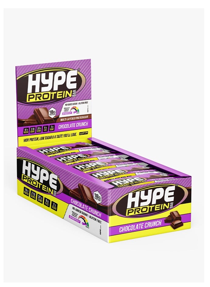 Hype Protein Bar 18g No Added Sugar 55g x 20 Pcs Chocolate Crunch