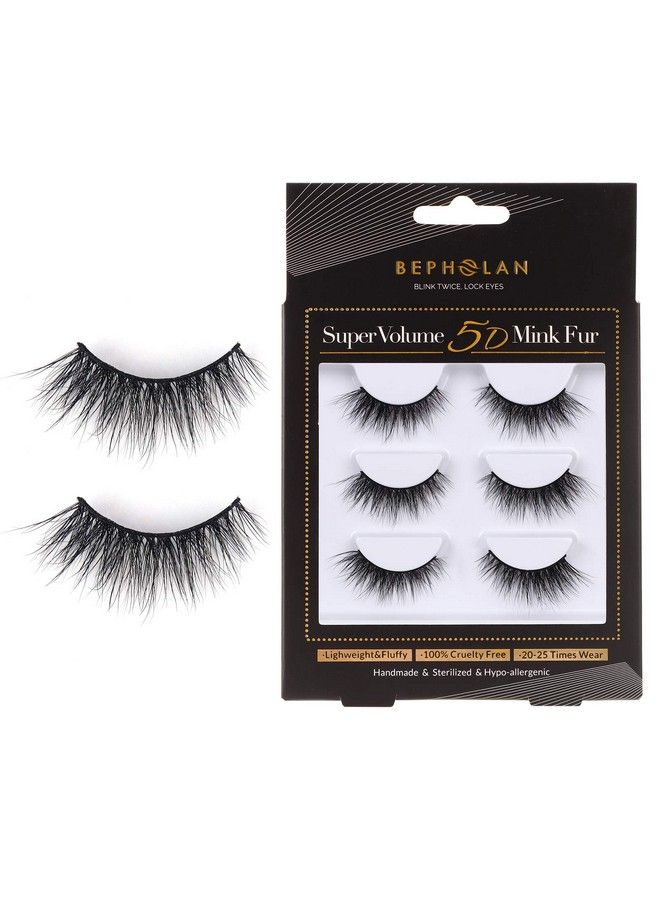 Lashes Mink Natural False Eyelashes  Bepholan Fake Eyelashes Natural Look 3Pack Cat Eye Lashes Manga Eyelashes FluffyXmz211