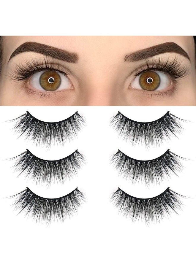 Lashes Mink Natural False Eyelashes  Bepholan Fake Eyelashes Natural Look 3Pack Cat Eye Lashes Manga Eyelashes FluffyXmz211