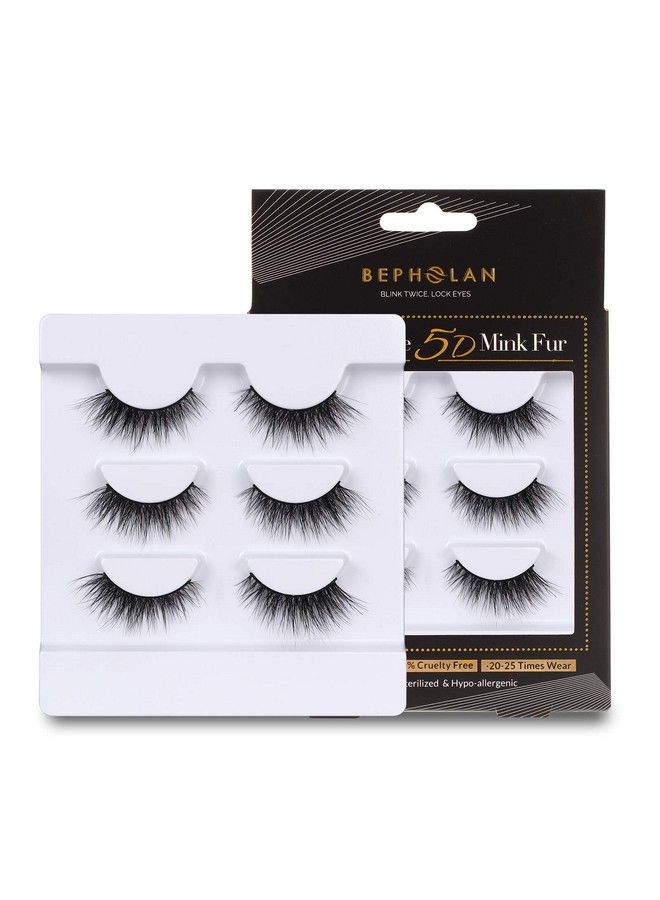 Lashes Mink Natural False Eyelashes  Bepholan Fake Eyelashes Natural Look 3Pack Cat Eye Lashes Manga Eyelashes FluffyXmz211