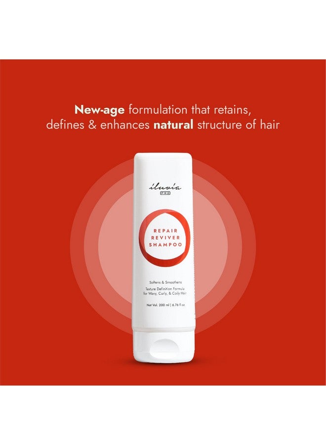 Curly & Wavy Hair Repair Reviver Shampoo For Natural Definition Sulphate Paraben Free 200Ml (Shampoo200)