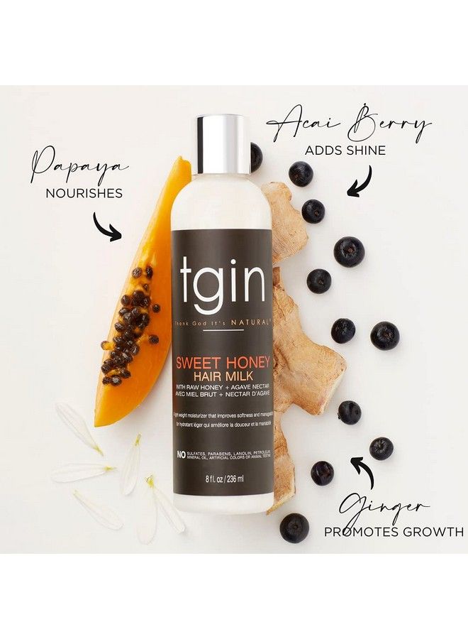 Tgin Sweet Honey Hair Milk And Moisturizer For Natural Hair  Dry Hair  Curly Hair  Damaged Hair  8 Oz