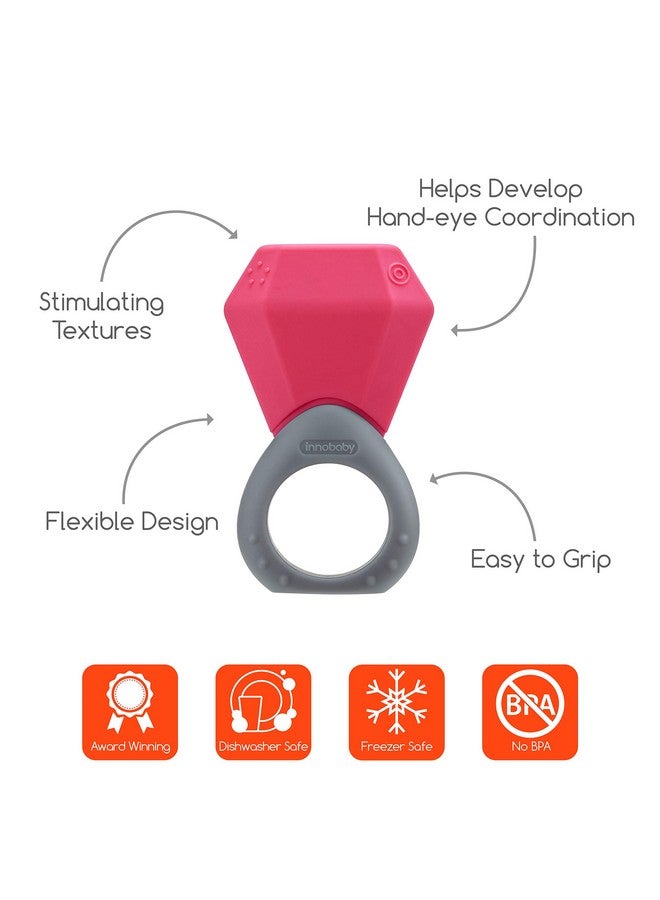 Teethin' Smart Birthstone Ring Teether July (Ruby)