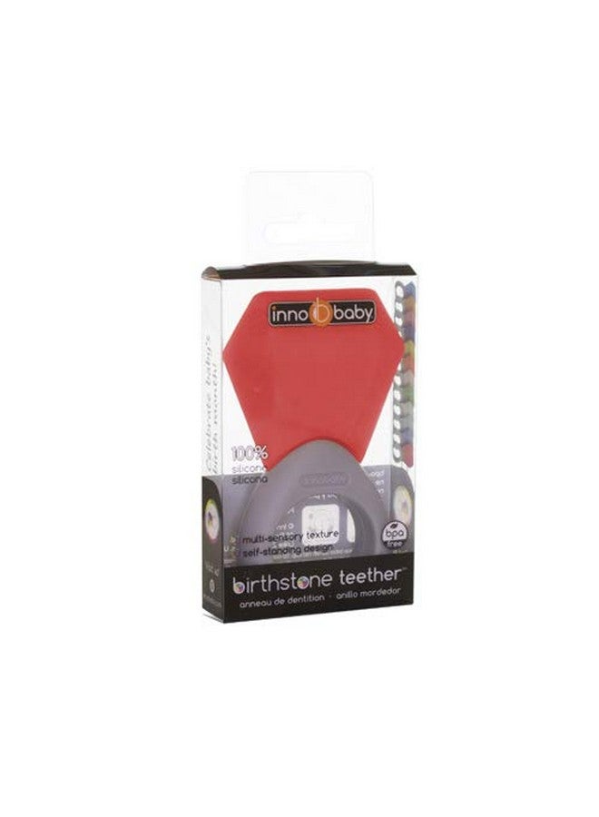 Teethin' Smart Birthstone Ring Teether July (Ruby)