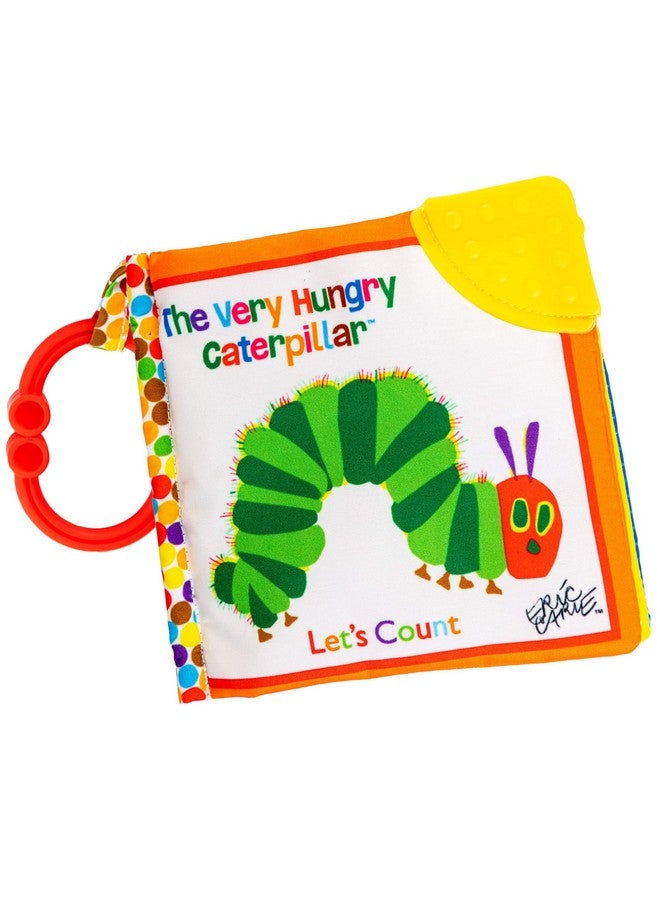 Let'S Count Soft Book World Of Eric Carle The Very Hungry Caterpillar Baby On The Go Clip Teething Crinkle Soft Sensory Book For Babies 5.25X5.25 Inch