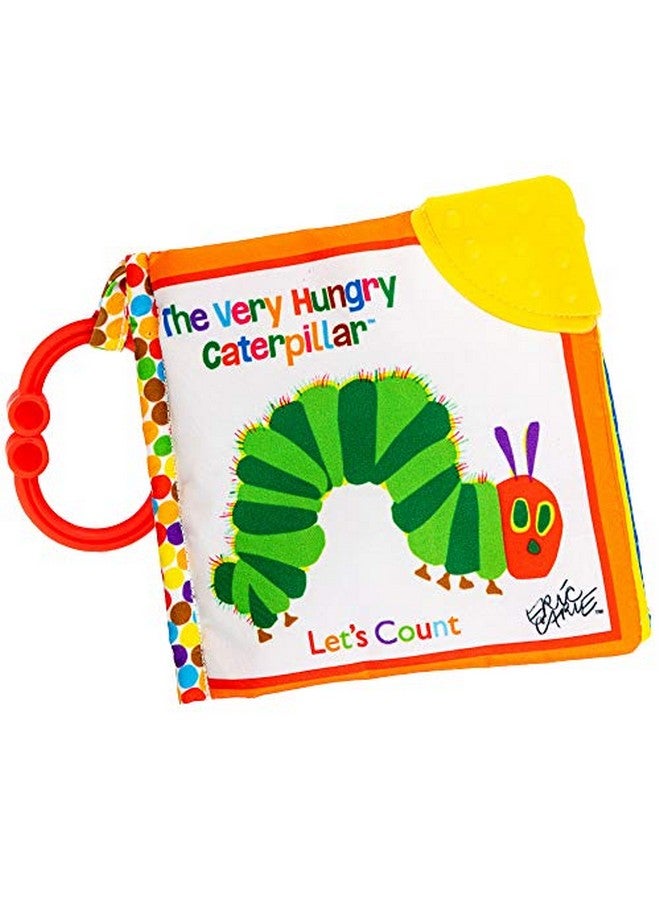 Let'S Count Soft Book World Of Eric Carle The Very Hungry Caterpillar Baby On The Go Clip Teething Crinkle Soft Sensory Book For Babies 5.25X5.25 Inch