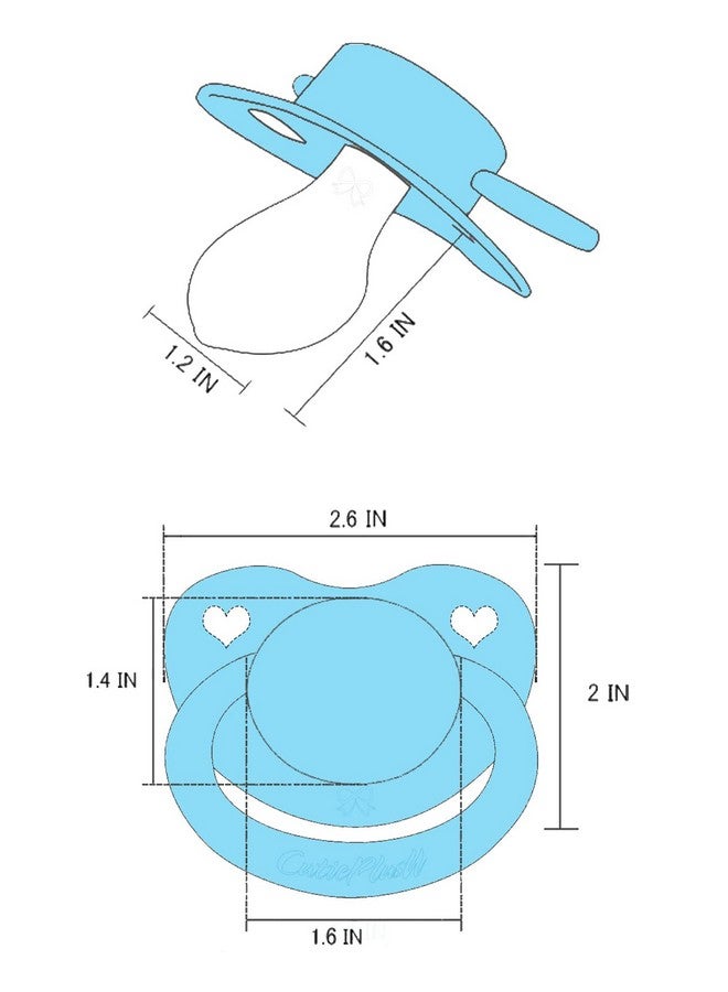 Adult Sized Pacifier Dummy For Adultbig Shield 3 Packpink Blue Black