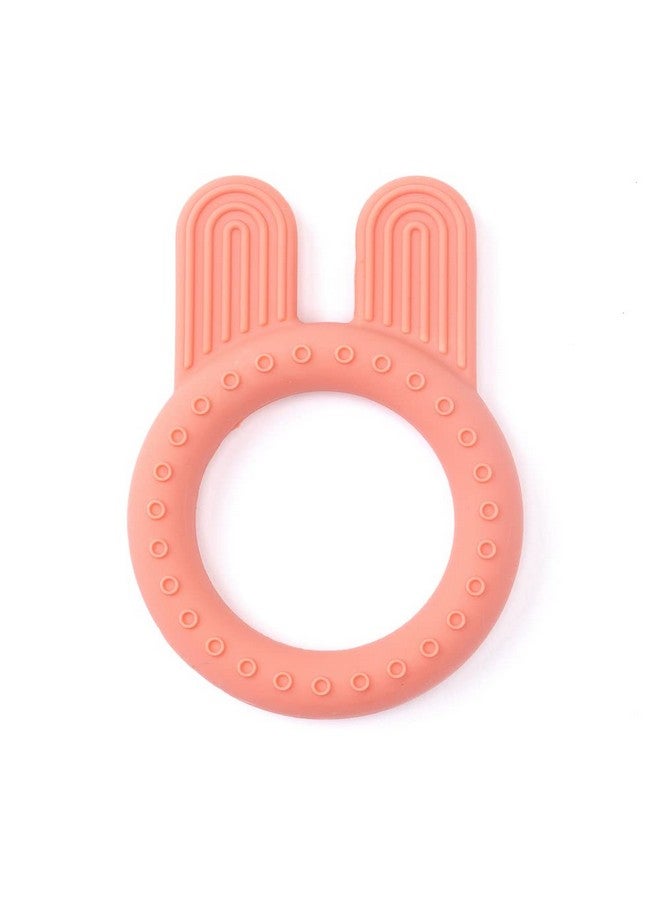 Rattle Teether Soft Silicone Teether Baby Rattle With Easy Grip Soft Rattle And Fun Animal Shapes To Help Soothe Baby Teething Nontoxic Bpa Free (Bunny)