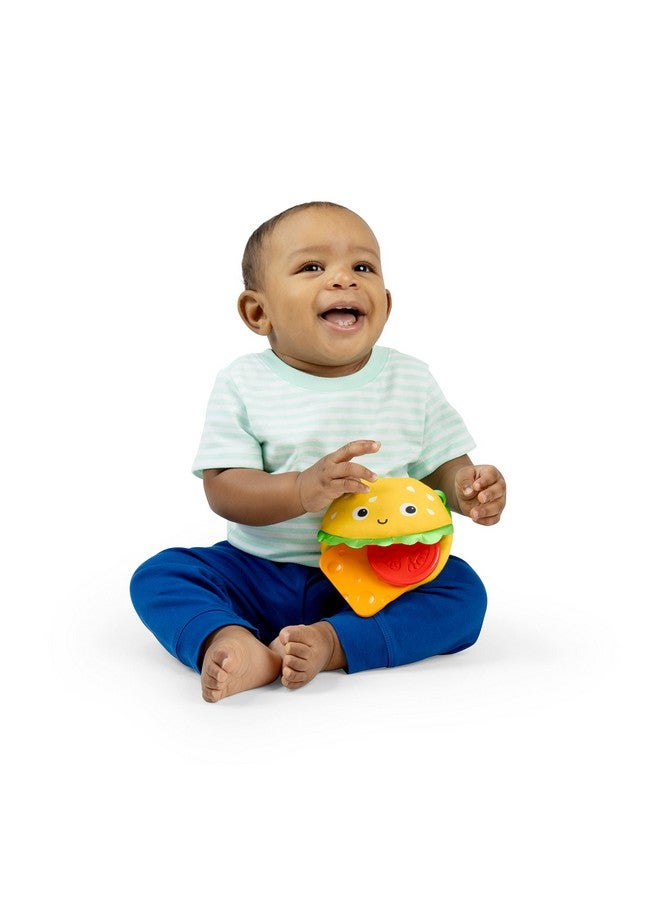 Say Cheeseburger On The Go Teether Activity And Stroller Toy Bpa Free Unisex 3 Months+