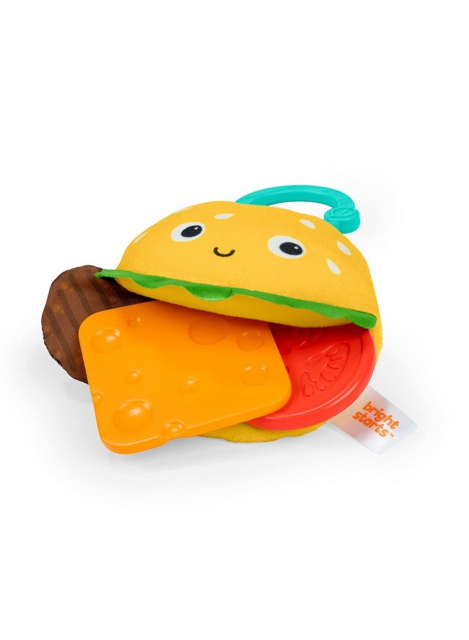 Say Cheeseburger On The Go Teether Activity And Stroller Toy Bpa Free Unisex 3 Months+