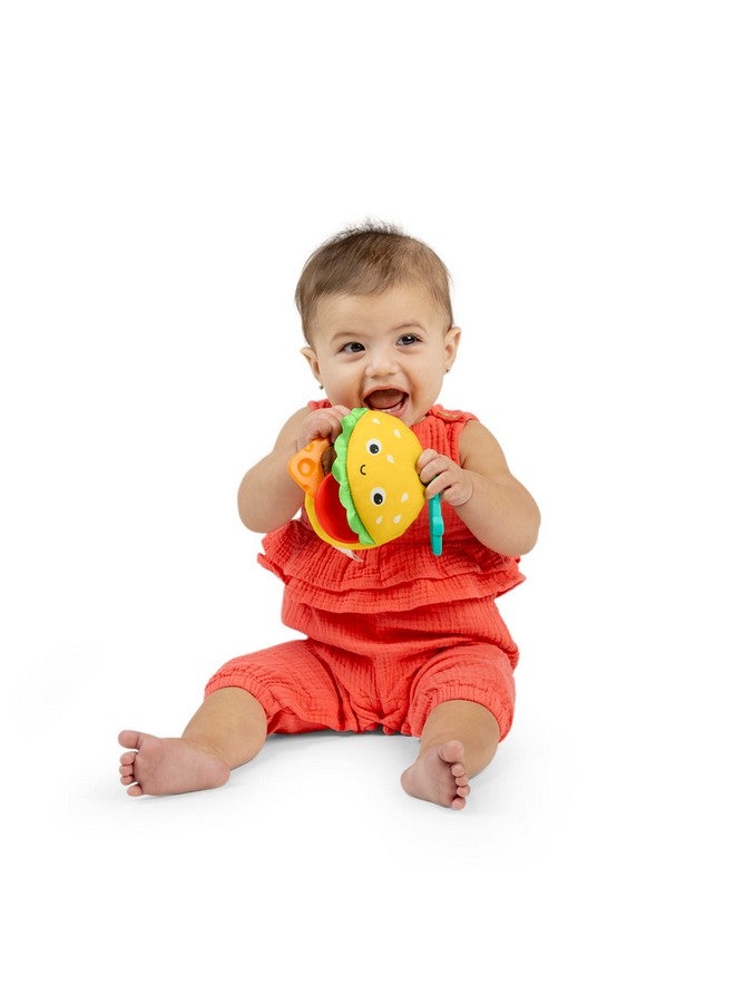 Say Cheeseburger On The Go Teether Activity And Stroller Toy Bpa Free Unisex 3 Months+