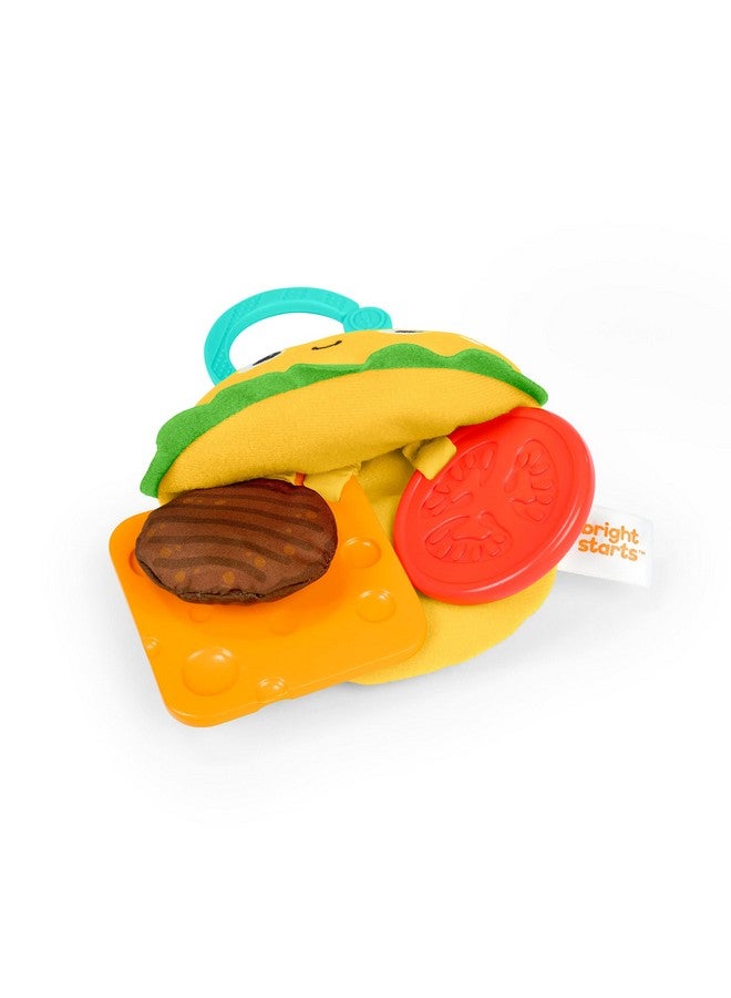Say Cheeseburger On The Go Teether Activity And Stroller Toy Bpa Free Unisex 3 Months+