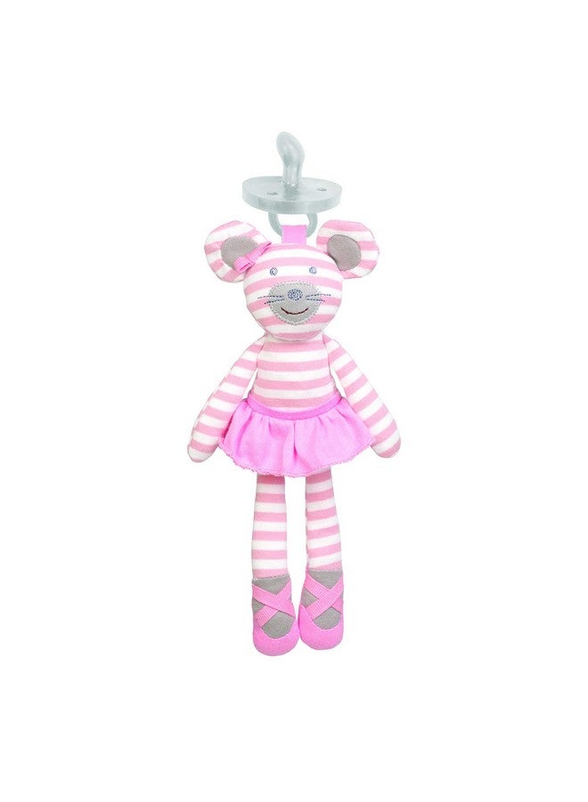 Apple Park Ballerina Mouse Pacifier Buddy Baby Toy For Newborns And Infants Hypoallergenic 100% Cotton
