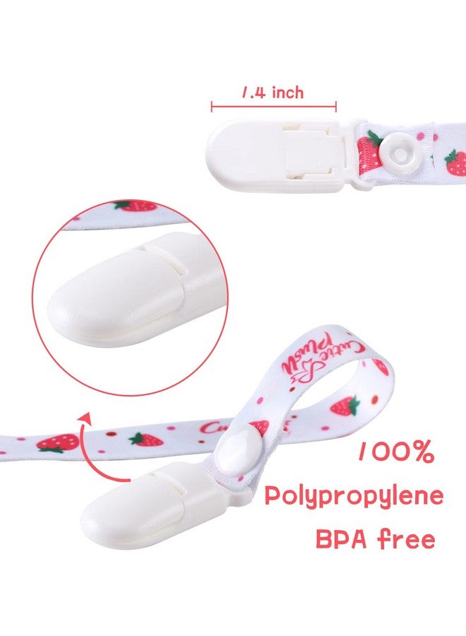 Adult Size Pacifier Clips 3 Packstrawberries Cherries And Peaches