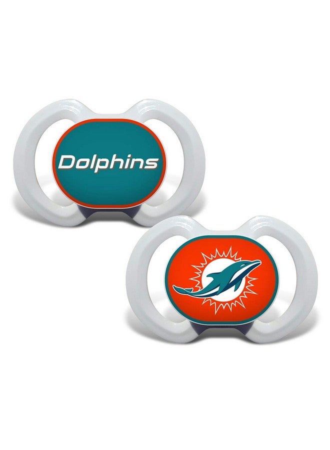 Babyfanatic Pacifier 2Pack Nfl Miami Dolphins Officially Licensed League Gear