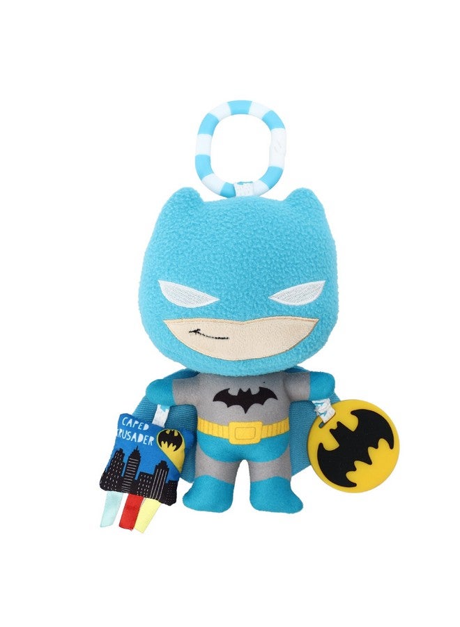 Dc Comics The Batman Multi Sensory Activity Toy With Teethers Crinkle Textures And Clip For On The Go Fun For Infant And Baby Boys And Girls Medium