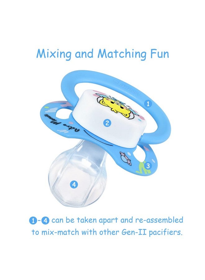 Bigshield Generationii Adult Sized Pacifiers Printed 3 Paci Pack Astro Babies Pattern