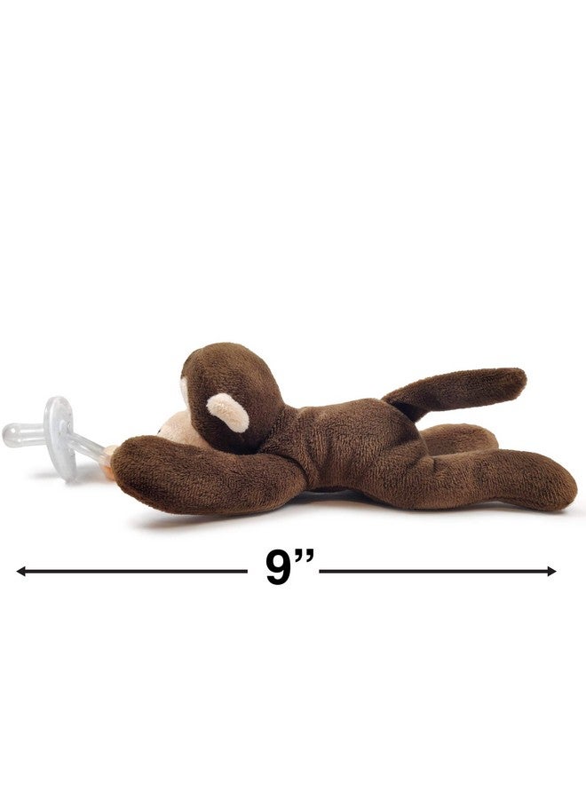 Detachable Pacifier Holder Plush Animal & Infant Pacifier Soothie Monkey
