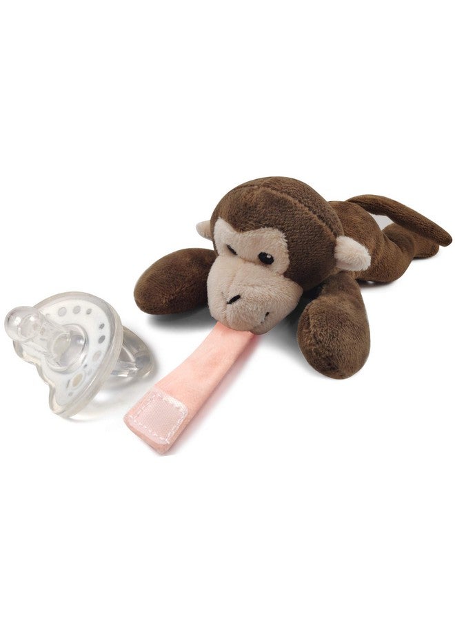 Detachable Pacifier Holder Plush Animal & Infant Pacifier Soothie Monkey