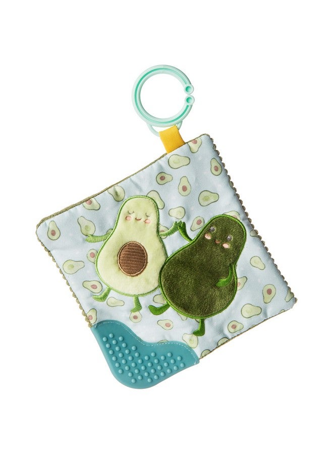 Crinkle Teether Toy With Baby Paper And Squeaker 6 X 6Inches Yummy Avocado (44141)