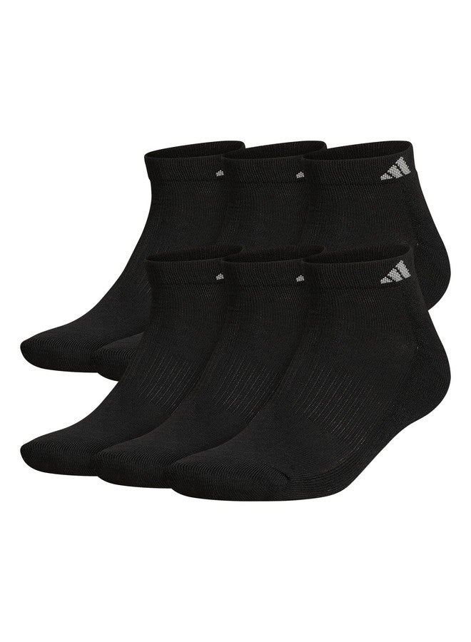 Athletic Cushioned Low Cut 6Pack Black Aluminum 2 Xl (Men'S Shoe 1216)