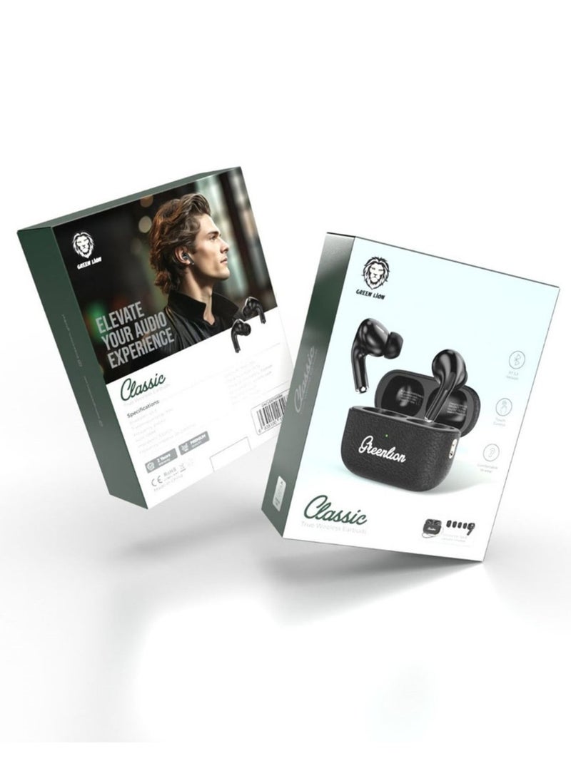 Green Lion Classic True Wireless Earbuds_Black