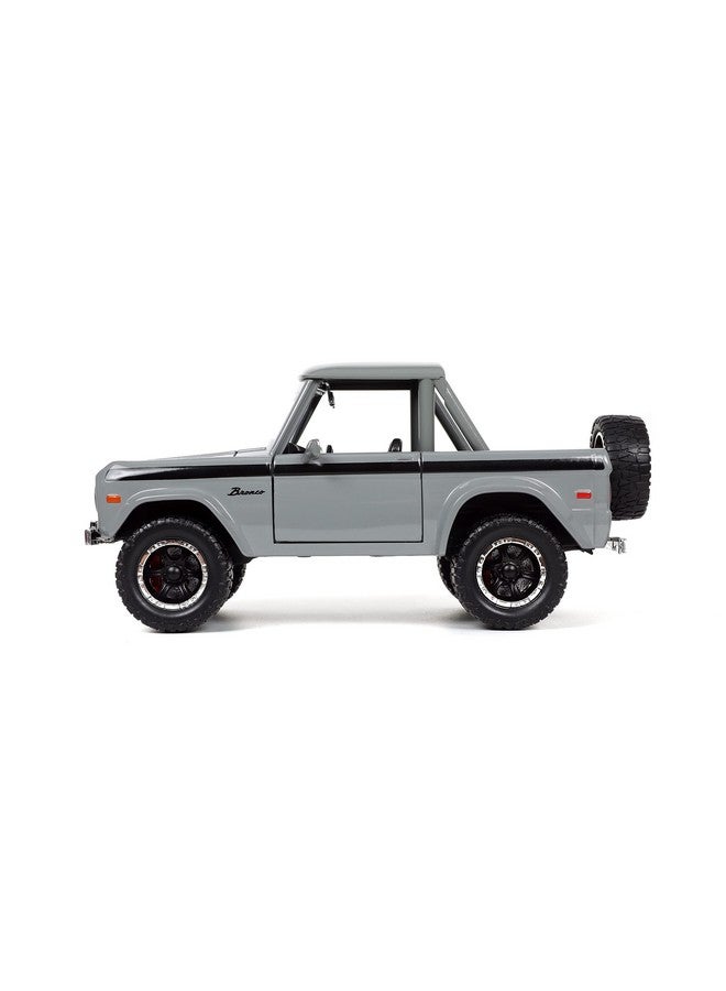 Just Trucks 124 1973 Ford Bronco Diecast Car Grey Toys For Kids And Adults