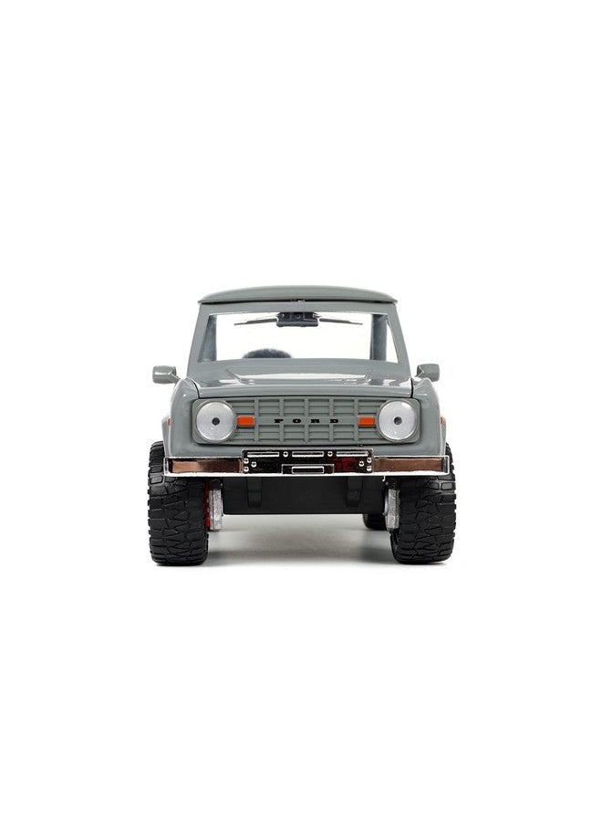 Just Trucks 124 1973 Ford Bronco Diecast Car Grey Toys For Kids And Adults