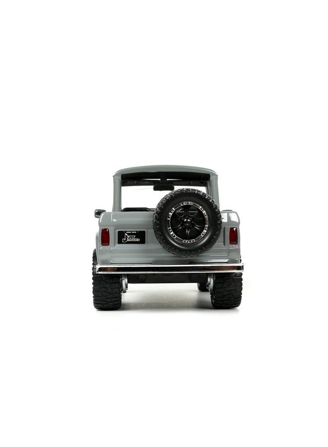 Just Trucks 124 1973 Ford Bronco Diecast Car Grey Toys For Kids And Adults