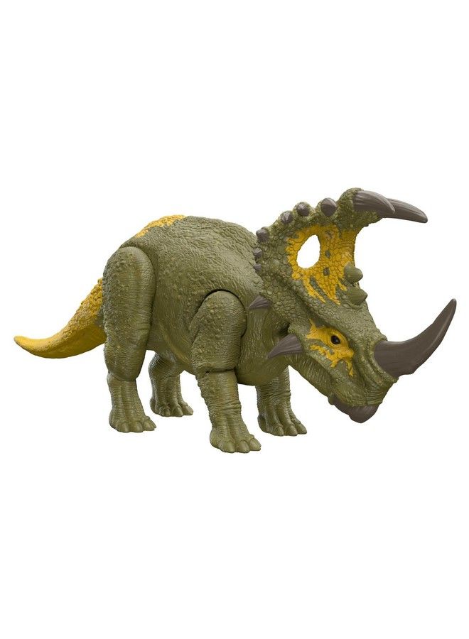 Jurassic World Dominion Roar Strikers Sinoceratops Dinosaur Toy With Head Ram Attack & Sound Plus Downloadable App & Ar