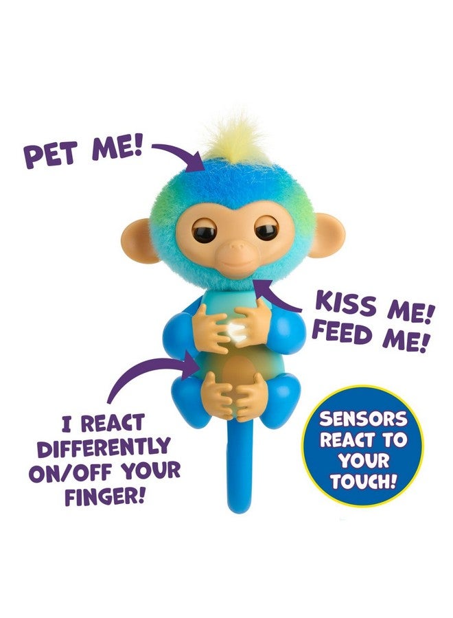 2023 New Interactive Baby Monkey Reacts To Touch 70+ Sounds & Reactions Leo (Blue)
