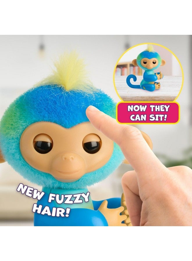 2023 New Interactive Baby Monkey Reacts To Touch 70+ Sounds & Reactions Leo (Blue)