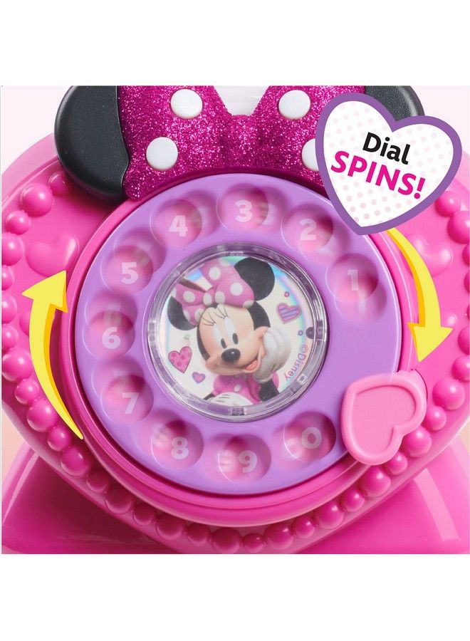 Disney Junior Minnie Mouse Ring Me Rotary Phone With Lights And Sounds Pretend Play Phone For Kids By Just Play