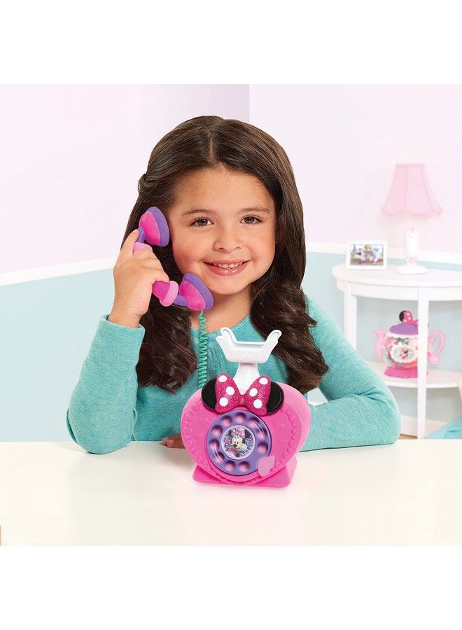 Disney Junior Minnie Mouse Ring Me Rotary Phone With Lights And Sounds Pretend Play Phone For Kids By Just Play