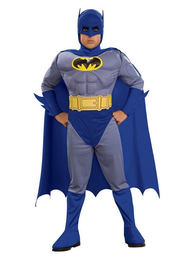 Batman Deluxe Muscle Chest ChildS Costume Blue Large