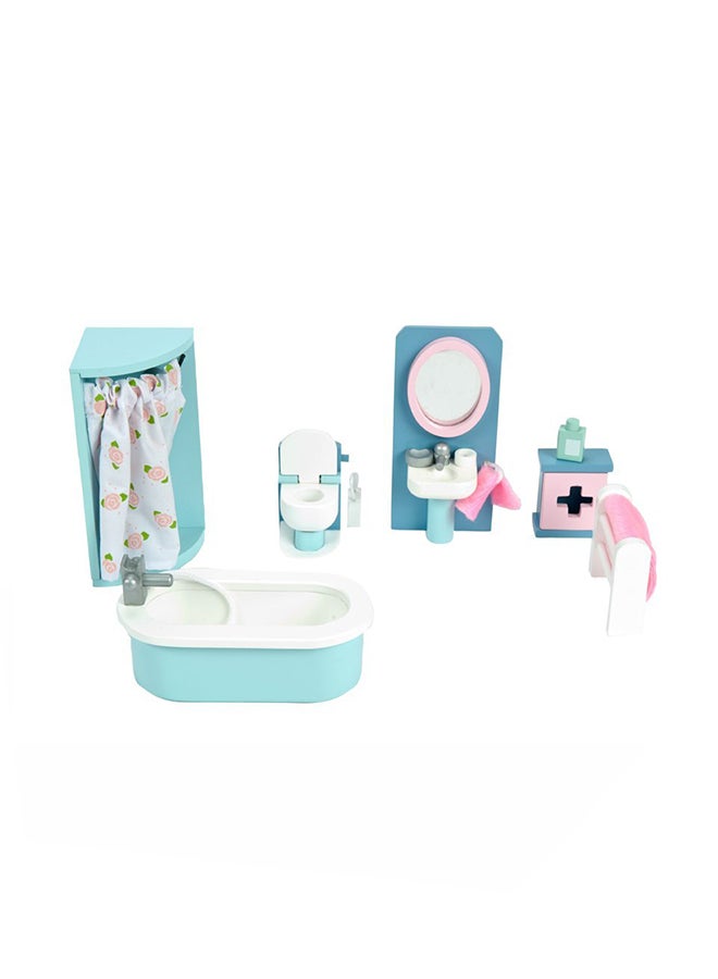Dollhouse Furniture and Accessories, Daisylane Bathroom Set
